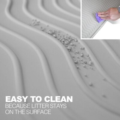 PetFusion ToughGrip Cat Litter Mat - Large or XL Easy Surface