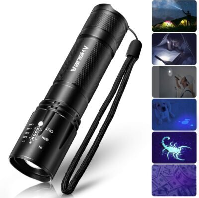 UV Flashlight Black Light Tactical Flashlight Vansky 2 in 1 Handheld