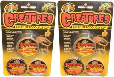 Zoo Med Creatures 2 Pack of Creature Food Jelly Cups 3 Cups Per Pack
