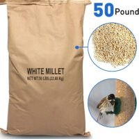 EasyGoProducts White Millet Wild Bird Food 50 lb Brown