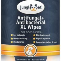 Antifungal Antibacterial Medicated Wipes for Dogs & Cats - with