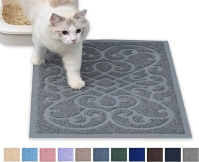 PetLike Cat Litter Mat Kitty Litter Mats Traps Litter from Box and