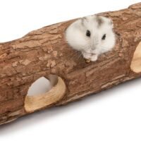Niteangel Natural Wooden Hamster Mouse Tunnel Tube Toy Forest Hollow