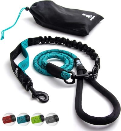 SparklyPets Heavy Duty Rope Bungee Leash for Large and Medium Dogs