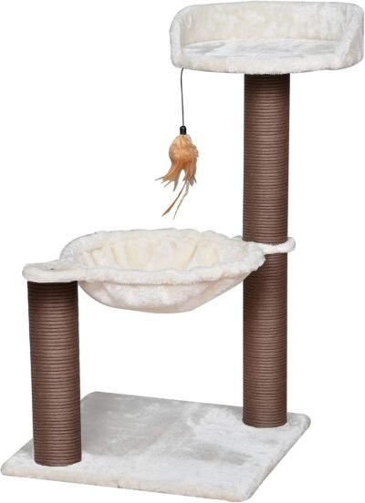 Catry Cat Tree Hammock Bed with Natural Sisal Scratching Posts and