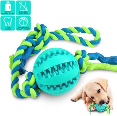 CHLEBEM Interactive Dog Toys Dog Chew Toys Ball for Small Medium Dogs
