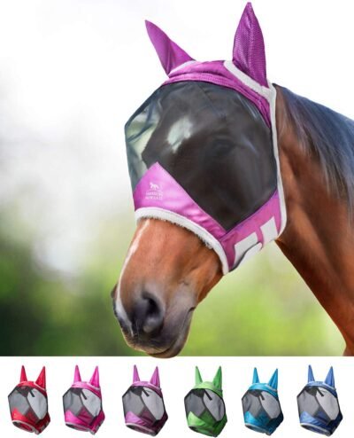 Harrison Howard CareMaster Pro Luminous Horse Fly Mask Standard with
