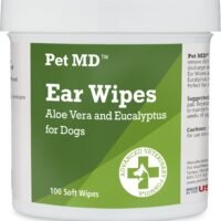 Pet MD - Dog Ear Cleaner Wipes - Otic Cleanser for Dogs to Stop