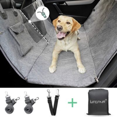 LIFEFAIR Car Seat Cover for DogPet Seat Cover Hammock with Mesh