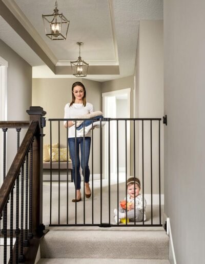 Regalo 2-in-1 Extra Tall Easy Swing Stairway and Hallway Walk Through