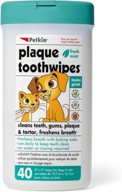 Petkin 40-Count Plaque Toothwipes 1 Pack