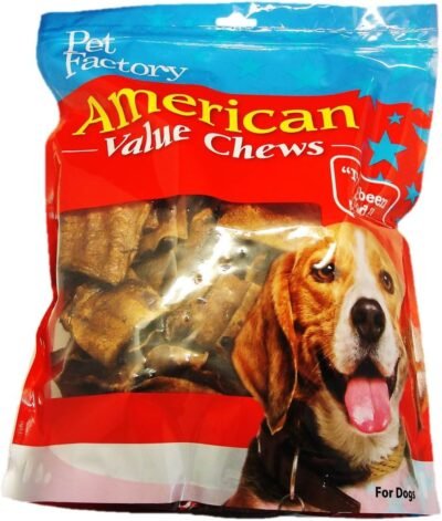 Pet Factory American Beef Hide Beef Flavored Chips Chews For Dogs