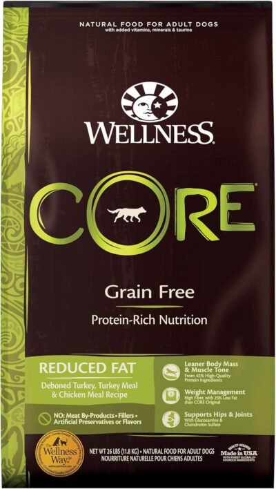 Wellness CORE Natural Grain Free Dry Dog Food Reduced Fat 26-Pound Bag