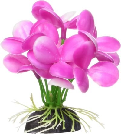 Marina Betta Pink Orchid Aquarium Plastic Plant 275-Inch