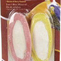 Penn-Plax Banana & Berry Cuttlebone & Mineral Block Combo for Birds