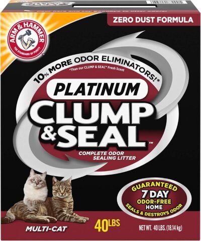ARM & HAMMER Clump & Seal Platinum Cat Litter Multi-Cat 40 lb