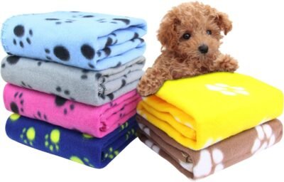 AK KYC 6 Pack Mixed Puppy Blanket Cushion Dog Cat Fleece Blankets Pet