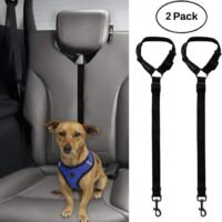BWOGUE 2 Packs Dog Cat Safety Seat Belt Strap Car Headrest Restraint