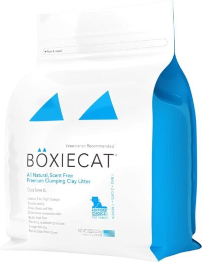 Boxiecat Premium Clumping Cat Litter - Scent Free - Ultra Clean