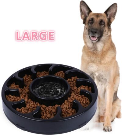 JASGOOD Slow Dog Bowl for Large DogsFun Feeder Dog BowlAnti-Gulping