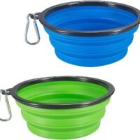 COMSUN 2-Pack Extra Large Size Collapsible Dog Bowl Food Grade