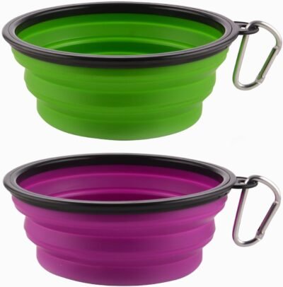 Guardians Large Collapsible Dog Bowls 34oz Portable Foldable Water