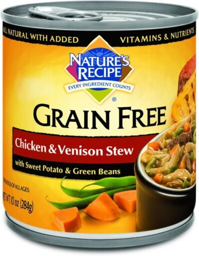 Nature's Recipe Grain Free Wet Dog Food Stew Formula 10 Ounce Cans