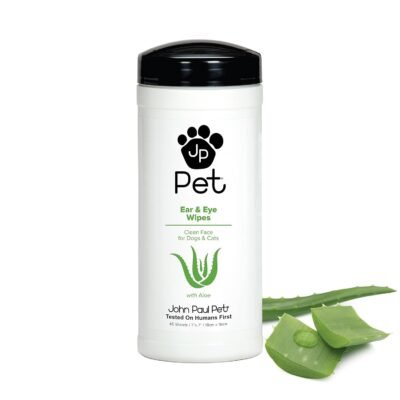 John Paul Pet Ear and Eye Pet Wipes for Dogs and Cats Infused with