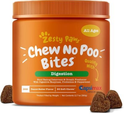 Zesty Paws Chew No Poo Bites - Coprophagia Stool Eating Deterrent for