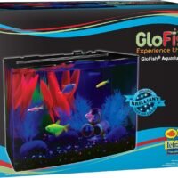 GloFish Aquarium Kit w Hood LED Lights and Whisper Filter