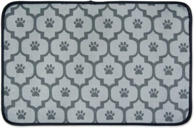 DII Bone Dry Small Microfiber Pet Mat for Food Water Treats