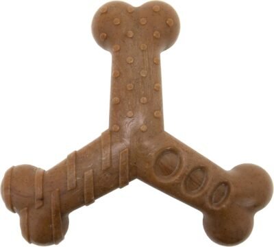 Chew King Gear Nylon Bones Textured Bacon Flavored Chew Toy