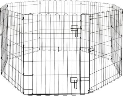 AmazonBasics Foldable Metal Pet Exercise and Playpen