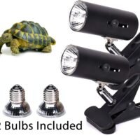 2-Pack 25W UVA UVB Lamp Lights with Bulbs Heat and Light for Reptiles