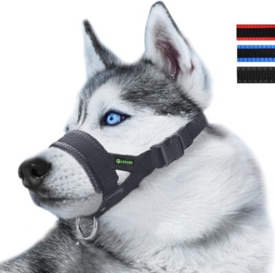 Nylon Dog Muzzle for SmallMediumLarge Dogs Prevent from BitingBarking