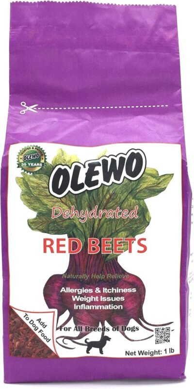 Olewo Dehydrated Red Beets Itch and Allergy Relief Dog Food