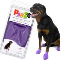 PawZ Color Dog Boots Large Dog Paw Protection with Dog Rubber Booties