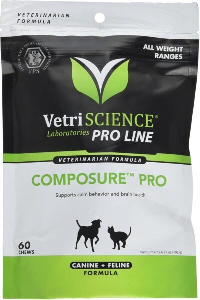 VetriScience Composure Pro Bite Size Chews for Dogs and Cats -