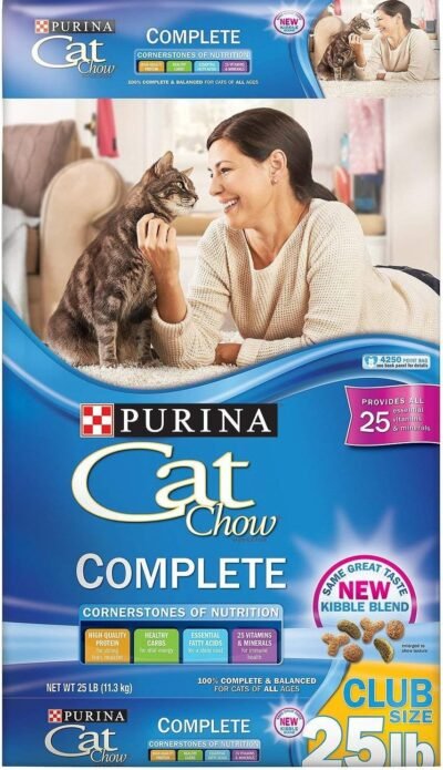 Purina Cat Chow Complete Dry Cat Food 25 lb Bag
