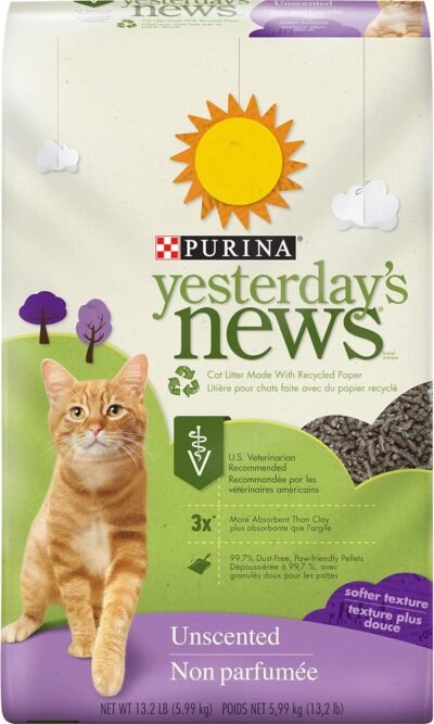 Purina Yesterday's News Non Clumping Paper Cat Litter Softer Texture