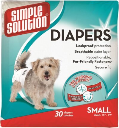 Simple Solution Disposable Dog Diapers for Female Dogs Super