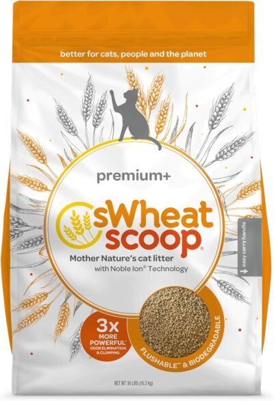 sWheat Scoop Premium Natural Clumping Wheat Cat Litter