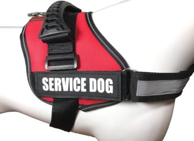 ALBCORP Service Dog Vest Harness - Reflective - Woven Polyester &