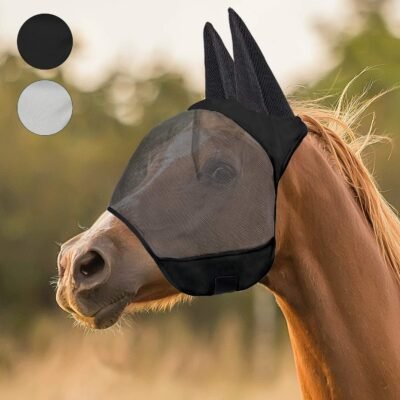 fertgo Fly Mask for Horses with All-Round Breathable Mesh Non Heat