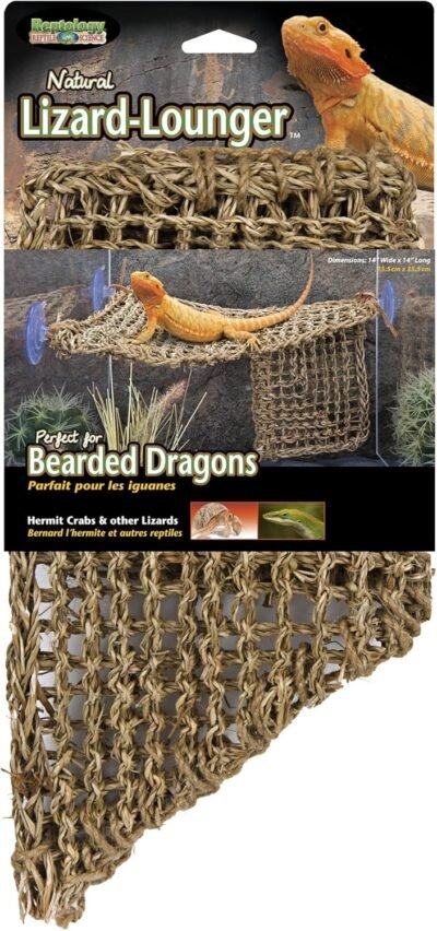 Penn Plax REP701 Lizard Lounger 100 Natural Seagrass Fibers For