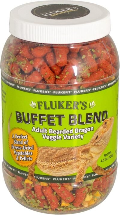 Fluker's 76042 Buffet Blend Adult Bearded Dragon Veggie Variety Diet