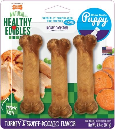 Nylabone Healthy Edibles Puppy Natural Long Lasting Chew Treats