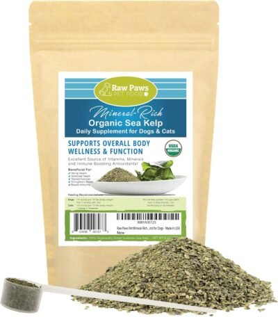 Raw Paws Pet Organic Sea Kelp for Dogs & Cats 8-oz Seaweed Powder -