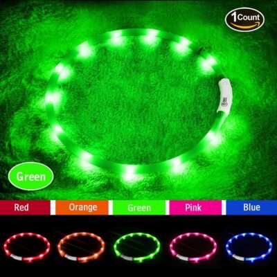 LED Dog CollarUSB Rechargeable Glowing Dog Collars Light Up Collar