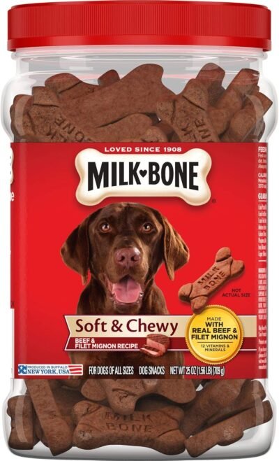 Milk-Bone Soft & Chewy Dog Treats with 12 Vitamins and Minerals